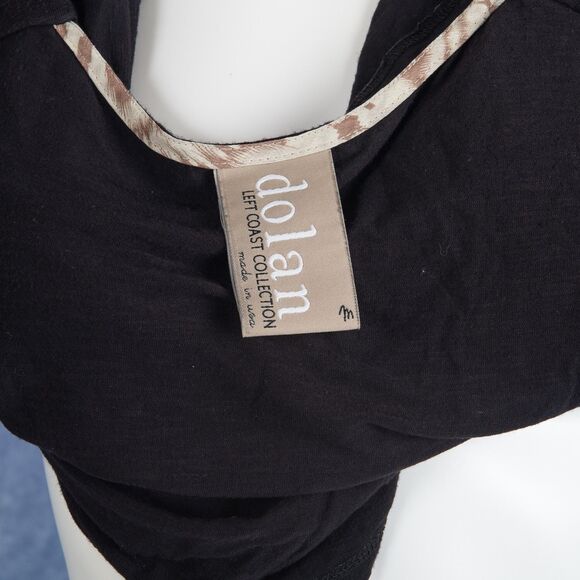 Anthropologie DOLAN Left Coast Collection Black Top Blouse Sz Medium Made in USA - Picture 4 of 4